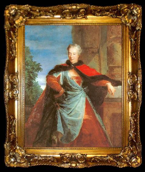 framed  Israel Silvestre Portrait of Elzbieta Helena Sieniawska in male coat delia, ta009-2